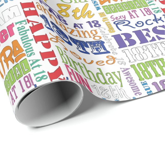 Papel De Presente Presentes originais e do Special 18os da festa de (Ponta do rolo)