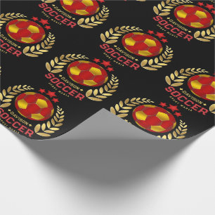 Papel De Presente Presentes para Amantes de Futebol   Logotipo Perso