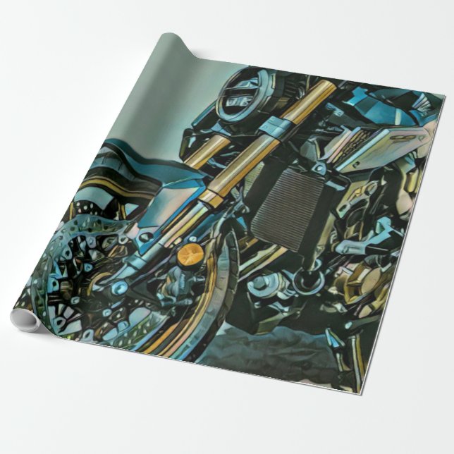 Papel De Presente Presentes únicos para motociclistas (Desenrolado)