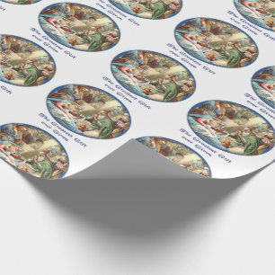 Papel De Presente Presépio Cristão