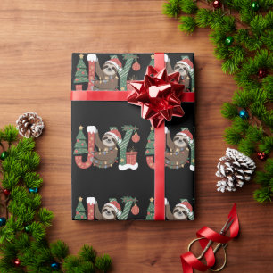 Papel De Presente Presépio de Natal Preguiça Árvore Presentes Alegri