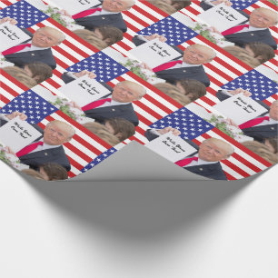 Papel De Presente Presidente Donald Trump - escreva seu próprio