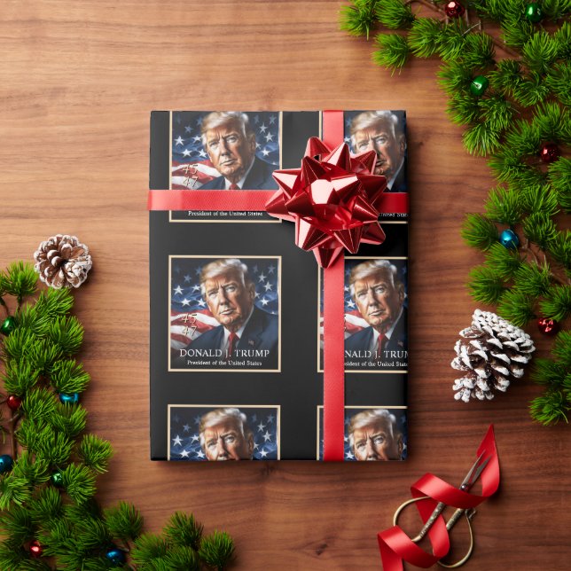 Papel De Presente Presidente Donald Trump Vitória (Presente de Natal)