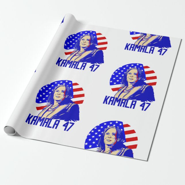 Papel De Presente presidente kamala harris 47 (Desenrolado)