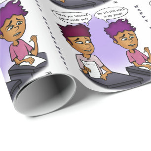 Papel De Presente Preso no lápis