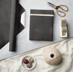 Papel De Presente Preto Chic