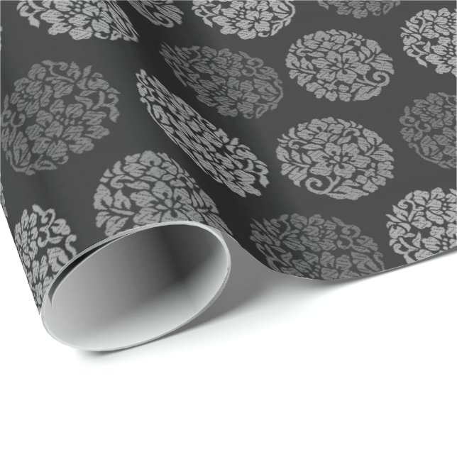 Papel De Presente Preto e branco (Ponta do rolo)