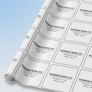 Papel De Presente Preto e Branco Moderno