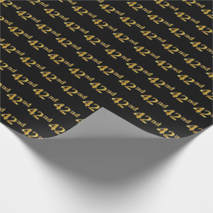Papel De Presente Preto, evento do ouro 42nd do falso