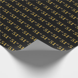 Papel De Presente Preto, evento do ouro 51st do falso