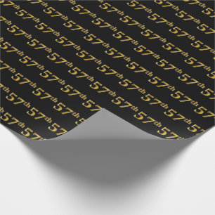 Papel De Presente Preto, evento do ouro 57th do falso