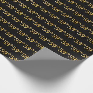 Papel De Presente Preto, evento do ouro 59th do falso