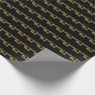Papel De Presente Preto, evento do ouro 62nd do falso
