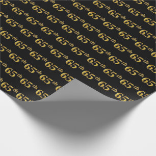 Papel De Presente Preto, evento do ouro 65th do falso