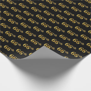 Papel De Presente Preto, evento do ouro 66th do falso