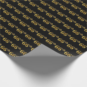 Papel De Presente Preto, evento do ouro 66th do falso