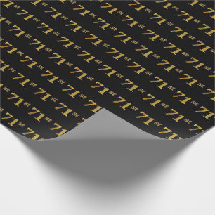 Papel De Presente Preto, evento do ouro 71st do falso