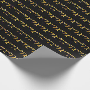 Papel De Presente Preto, evento do ouro 72nd do falso