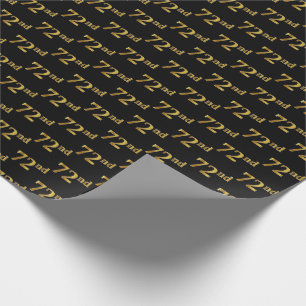 Papel De Presente Preto, evento do ouro 72nd do falso