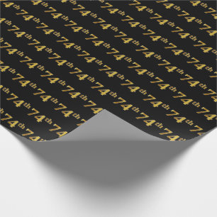 Papel De Presente Preto, evento do ouro 74th do falso