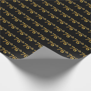 Papel De Presente Preto, evento do ouro 76th do falso