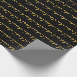 Papel De Presente Preto, evento do ouro 77th do falso