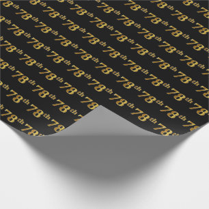 Papel De Presente Preto, evento do ouro 78th do falso