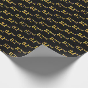 Papel De Presente Preto, evento do ouro 82nd do falso