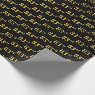 Papel De Presente Preto, evento do ouro 83rd do falso