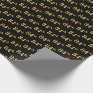 Papel De Presente Preto, evento do ouro 84th do falso