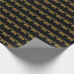 Papel De Presente Preto, evento do ouro 86th do falso