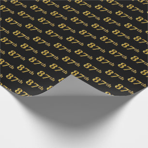 Papel De Presente Preto, evento do ouro 87th do falso