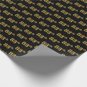 Papel De Presente Preto, evento do ouro 88th do falso