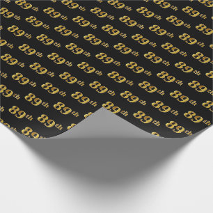 Papel De Presente Preto, evento do ouro 89th do falso (Oitenta-Nono)