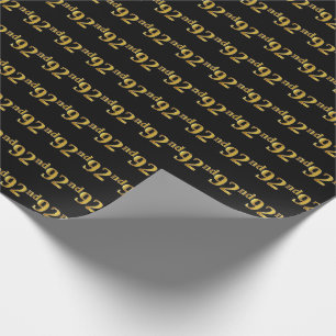 Papel De Presente Preto, evento do ouro 92nd do falso