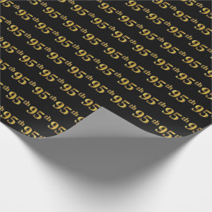 Papel De Presente Preto, evento do ouro 95th do falso