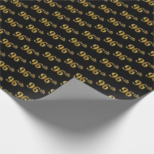 Papel De Presente Preto, evento do ouro 96th do falso (Ninety-Sexto)