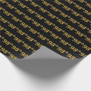 Papel De Presente Preto, evento do ouro 98th do falso