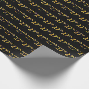Papel De Presente Preto, evento do ouro do falso 27o (vigésimo