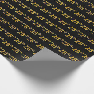 Papel De Presente Preto, evento do ouro do falso 28o (vigésimo