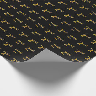 Papel De Presente Preto, evento do ouro do falso ò (em segundo)