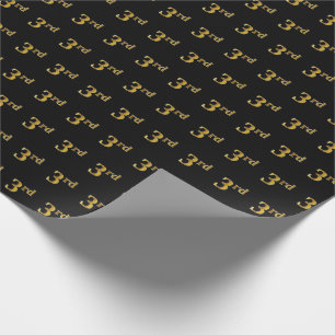 Papel De Presente Preto, evento do ouro do falso ó (terceiro)
