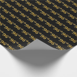 Papel De Presente Preto, Faux Dourado 96º (99º-Sexto) Evento