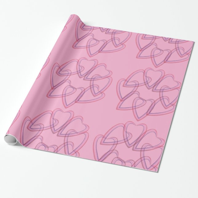 Papel De Presente Pretty heart circle pattern (Desenrolado)