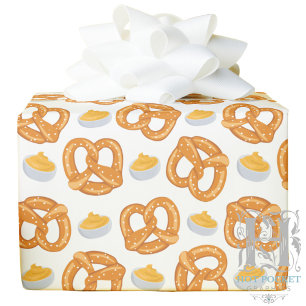 Papel De Presente Pretzels e Queijo