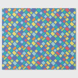 Papel De Presente Primary Party Checkerboard Kid's  
