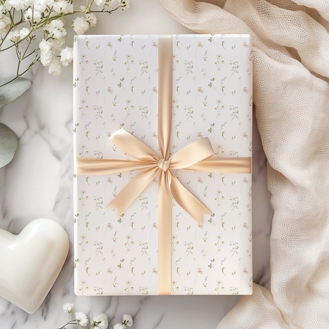 Papel De Presente Primavera Blue Wildflower (Criador carregado)