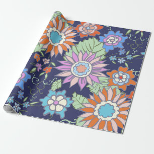Papel De Presente Primavera de padrão de fundo uniforme floral - Ver