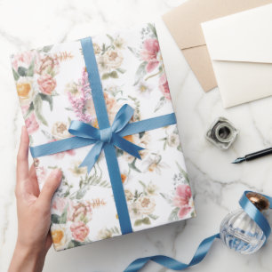 Papel De Presente Primavera Floral