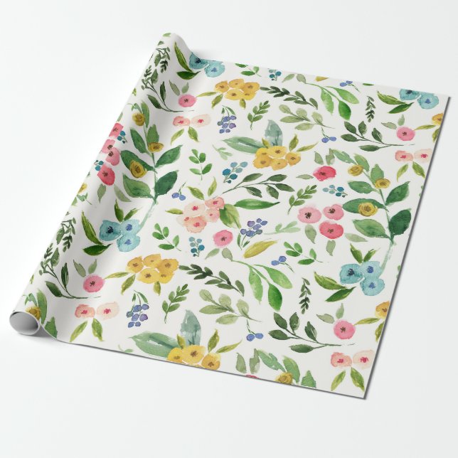 Papel De Presente Primavera Floral Wraping Paper (Desenrolado)